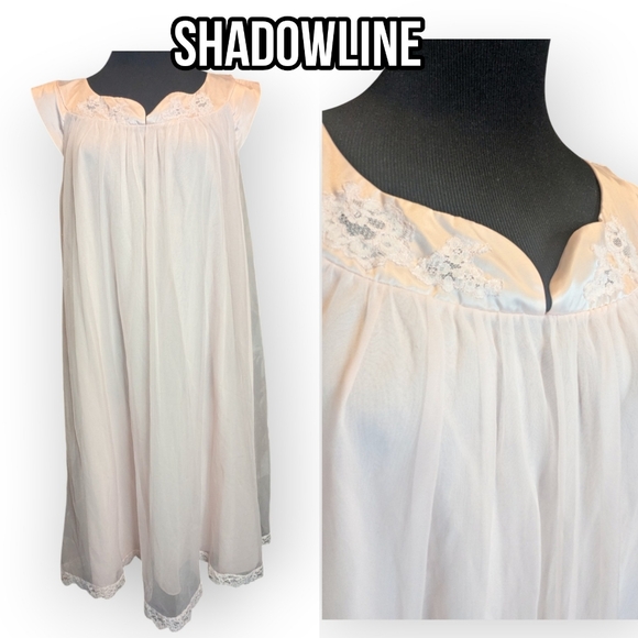 Vintage Shadowline Double Layered Peignoir Slip Lingerie - Picture 1 of 7
